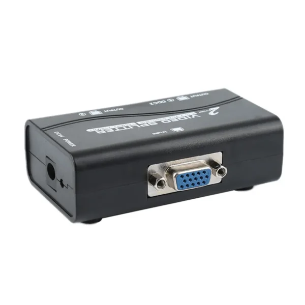 BELLIYA 2 Port 1 PC to 2 Monitor Split Screen 1 to 2 Duplicator Adapter VGA Splitter Video Splitter