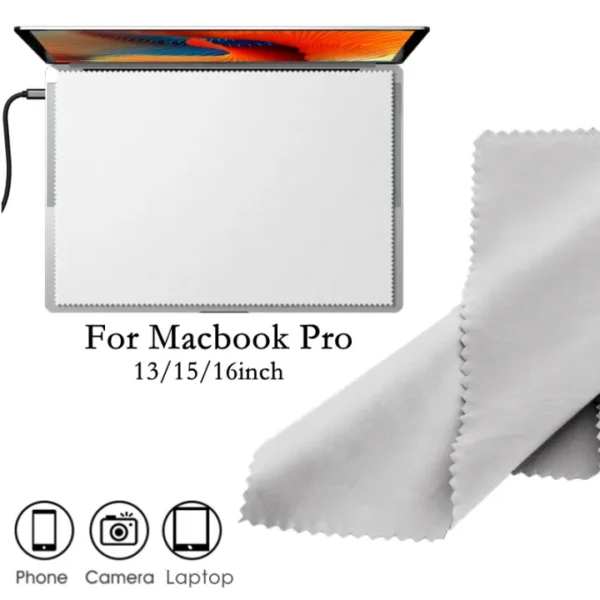 Microfiber Protective Film Cover Keyboard Imprint Protection Blanket Cleaning Cloth 13in/15/16in Compatible for MacBook Pro/Air